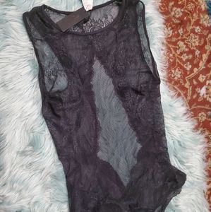 NWT Intimissimi Keyhole Black Lace Lingerie **L